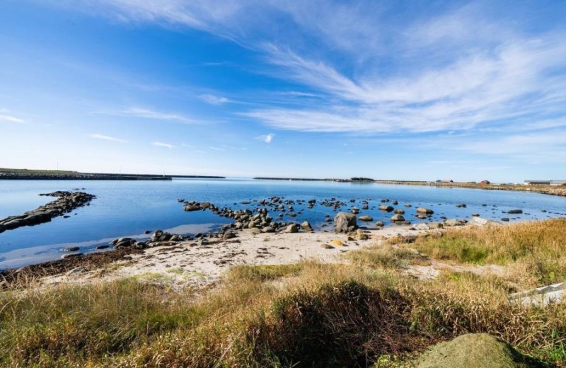 der eigene Strand am Haus