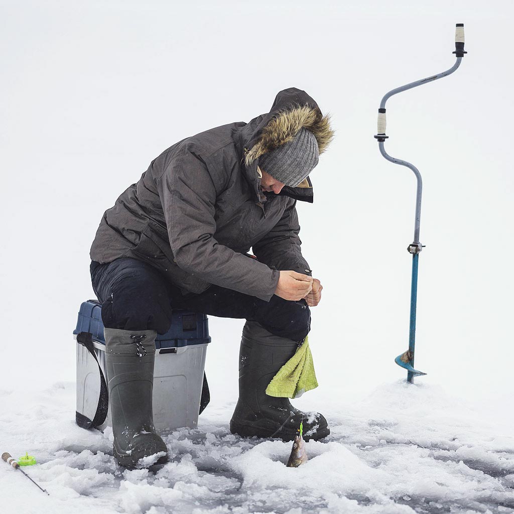 Eisangeln Winterurlaub Norwegen